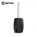 KEYYOU Transponder Key Case For Ford Fiesta Mondeo Focus C Max S Max Galaxy Kuga Ignition Transponder HU101 Key case shell|Car K