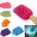 1PC Ultrafine Fiber Chenille Microfiber Car Wash Glove Mitt Soft Mesh Backing No Scratch For Car Wash And Cleaning|Sponges, Clot