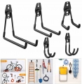 Metal Hook Garage Organizer Wall Mount Bicycle Support Hooks Anti slip Storage Hook For Ladders Garden Tool Bike Accessories|Bic