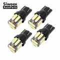 4pcs W5w 10-7020 Smd Car T10 Led 194 168 Wedge Replacement Reverse Instrument Panel Lamp White Blue Bulbs For Clearance Lights -