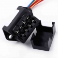 New 4 Way Fuse Box 12V 24V Max DC 32V Circuit Car Trailer Auto Blade Block Holder ATC ATO 2 input 4 ouput Wire Fuse Accessory|Fu