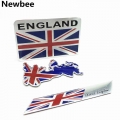 3D Aluminium Alloy GB England Map UK Flag Emblem United Kingdom Badge Decal Motorcycle Decoration Car Sticker for Mini Benz BMW