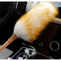 Car Detailing Cleaning Pure Wool Bamboo Handle Brush Soft Microfiber Cleaner Duster Dust Cleaner Home Auto Car Cleaning Tools