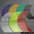 16 Pcs 17" 18" Rims Decals Motorcycle Car Wheels Reflective Stickers Stripes Motorbike For Honda Yamaha Kawasaki Suzuk