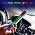 32led Voice-activated Pickup Rhythm Light Car Atmosphere Desktop Audio Spectrum Rgb Colorful Led Sound Music Usb Light Adjustabl