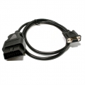 Obd 2 Cable 16 Pin To Db9 Female Serial Port Rs232 Adapter Connector Car Cable 1.13 Meter 16pin To Db9 Serial Rs232 Obd2 Cable -