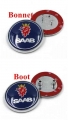 1x Blue Alloy 68mm Saab Front Bonet Bonnet Rear Boot Hood Badge 3pins / 2 Pins Car Emblem - Wheel Center Caps - ebikpro.com