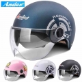 ANDES Electric Motorcycle Helmet Dual & Single Lens Visors Moto Helmet Bicycle Men Women Summer Scooter Moto Casco|Helmets|