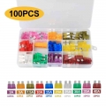 100pcs 5/7/10/15/20/25/30A Fuse Car Blade Fuse Assortment Assorted Kit Mini Small Size Blade Set Auto Truck Automotive Fuse|Fuse