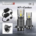 TXVSO8 2022 H7 LED Canbus Mini Lights for Car 55W/Bulb Universal Diode Lamps 6000K Super Bright Headlight for Automobile 26000LM