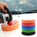 5 Pieces Buffing Pads Set 15cm 6 Inch Car Foam Drill Polishing Pad Sponge Wheel Set Kit Power Tool Car Polisher Accessories - Po