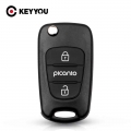 Keyyou Flip Remote Key Shell Fob For Hyundai For Kia K2 K5 Picanto Car 3 Buttons Folding Keys Blank Case Cover Replacement - Car