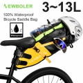 NEWBOLER 3~13L Bicycle Saddle Bag Waterproof Under Seat Bike Bag Tools Cycling Foldable Tail Rear Bag MTB Road Bike Back Bags|Bi