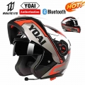 YOAI Four Seasons Motocross Helmet Double Lens With Bluetooth Motorcycle Riding Helmet ABS Material Motorcycle Full Face Helmet|