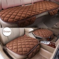 Linen Fabric Car Seat Cover Four Seasons Front Rear Flax Cushion Breathable Protector Mat Pad Auto Accessories Universal Size -