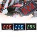 AC 70 500V 0.56" LED Digital Voltmeter Voltage Meter Volt Instrument Tool 2 Wires Red Green Blue Display 110V 220V DIY 0.56