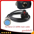 For Benz MB Star C3 OBD2 16PIN Cable OBD II 16 Pin connect mian test Cable car diagnostic scanner tool MB C3 obdii 16 pin cable