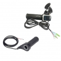 Electric Bike Throttle 24V 36V 48V 3 Wire Accelerator for E bike/Electric Scooter Accessory Throttle Handlebar with LED Display|