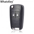 Whatskey 2 Buttons Folding Car Key Shell Remote Flip Key Fob Case For Opel Vauxhall Astra H Insignia J Vectra C Corsa D Zafira G