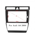 Double Din Black ABS Trim Fascia Frame For Audi A6 2004 Refit 9 inch Car Android Radio Navigation DVD Dashboard|Gauge Sets &