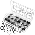 225Pcs Rubber O Ring Oil Resistance O Ring Washer Seals Watertightness Assortment Different Size With Plactic Box Kit Set|Full S