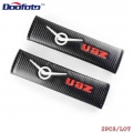 Doofoto Car Seat Belt Cover Shoulder Protective Padding For UAZ Hunter 469 452 3163 Patriot Accessories Car Styling Carbon Fiber