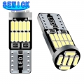 10pcs T10 W5w 194 501 Led Canbus No Error Car Interior Light T10 26 Smd 4014 Chip Pure White Instrument Lights Bulb Lamp - Signa