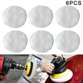 6Pcs Polishing Bonnet Buffer Pads Soft Wool For 9 Inch &10 Inch Car Polisher Brand New And High Quality|Polishing & Grin