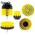 3/5/21Pcs/Set Electric Scrubber BrushDrill Brush Kit Plastic Round Cleaning Brush For Carpet Glass Car Tires Nylon Brushes|Spong