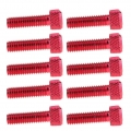 10pcs M6 x 20mm Pitch Alloy Steel Hex Bolt Socket Head Cap Screws Red aluminum alloy strength corrosion resistance|Nuts & Bo