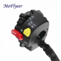 MoFlyeer 7/8" Motorcycle Handlebar Switch Assembly Horn High/low Beam Headlight Fog Light Warning Light Push Button Switche