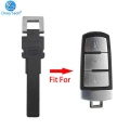 Okeytech 1 Piece Black Uncut Blank Insert Smart Card Remote Small Emergency Key Blade For Vw Volkswage Passat B6 B7 Cc Magotan -