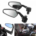 1 Pair 7/8" 22mm Motorcycle Handlebar End Mirror Rearview Mirror Accessories Reversing Reflective Back view Motorbike Mirro