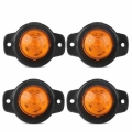 Fuleem 4PCS Universal Yellow Round Side Marker Lights Clearance LED Truck Trailer Lamp Light 10 30V Waterproof|Truck Light Syste