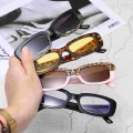 1PC Retro Women Sunglasses Small Rectangle Sun Glasses UV 400 Protection Eyewear Windproof Eyeglasses For Motorcycle Riding|Moto