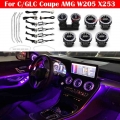 For Mercedes-benz Car 3/12/64 Colors Decorative Ambient Neon Light C/glc Class W205 X253 Console Dashboard Condition Air Outlet