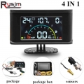 4 In 1 Car Lcd Digital Meter Voltmeter+ Oil Pressure+ Oil Fuel Gauge+ Water Temperature Gauges+m10 Sensor With Alarm 12v 24v - O