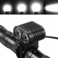 10000 Lumens Bicycle Front Light 2xXM T6 Handlebar Flashlight With 6000mAh 4*18650 Battery Night Cycling Brightness Lamp BC0542|