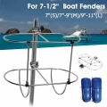 Audew 7"(S)/7" 9"(M)/9" 11"(L) Stainless Steel Silver Folding Double Fender Holder Rack Boat Parts For