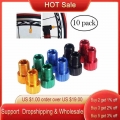 10 Pcs Aluminum Bicycle Bike Valve PRESTA to SCHRADER Converter Car Valve Adapter Bicycle Bike Tube Pump Air Compressor Tools|Va