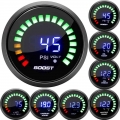 52mm Digital Led Tachometer Rpm Turbo Boost Bar Psi Vacuum Water Temp Oil Temp Gauge Sensor Voltmeter Air Fuel Ratio Egt Racing