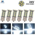 6PCS 24V DC White 5050 24 SMD Led Bulbs 1156 BA15S P21W Car Truck Lorry SUV Backup Tail Turn Signal Brake Indicator Lights|24 sm