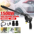 1500w 30bar Cordless Electric High Pressure Washer Rechargeable Auto Car Washing Spray Gun Water Gun With 2 Battery - C