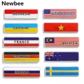 Aluminum Car Sticker UK USA ITALY GERMAN GREECE TURKEY Emblem Badge National Flag Logo Motorcycles Decoration Accessories|Decals