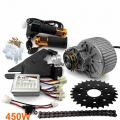 24v36v 450w Electric Bike Conversion Kit For Disc Brake Rotor Left Side Mounting Electric Bicycle Motor Kit With Throttle Handle