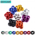 DSYCAR 1Set Billet Aluminum Fender Bumper Washer Bolt Engine Bay Screw Dress Up Kit JDM M6x20mm Bolts|Nuts & Bolts| - Offi