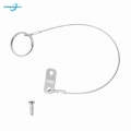 316 Stainless Steel Lanyard Cable Safety Tether Wire for Loss Prevention 1 Loop With Quick Release Ring & Rubber Coating Mar