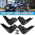 4pcs Set Mud Flaps Auto Front Rear Mudguards Special Car Fender Mud Flaps Mudflaps For Chery Tiggo 8 2018-2020 2021 2019 2018 -