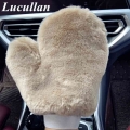 Lucullan Synthetic Sheepskin Car Wash Mitt,scratch Free Detailing Gloves,thumb Design Lambskin Wool Mitten Cleaning Tools - Spon