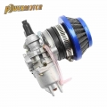 Motorcycle Carburetor + Steel 44mm Air Filter Red Blue + Stack for 47cc 49cc Mini Moto Dirt Pocket Bike ATV Quad Go Kart Buggy|C